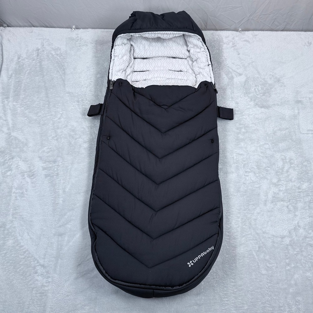 UPPAbaby CozyGanoosh Stroller Footmuff Baby Black Fleece Lined Quilted Bunting